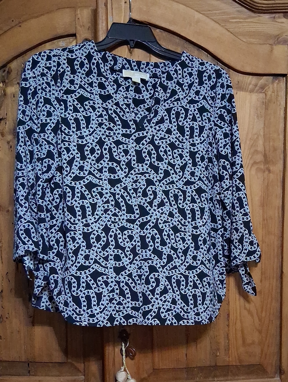 Michael Kors Blouse with White Chain Print